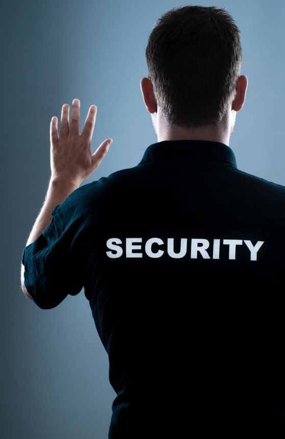 "Trained security personnel monitoring surveillance system in control room."